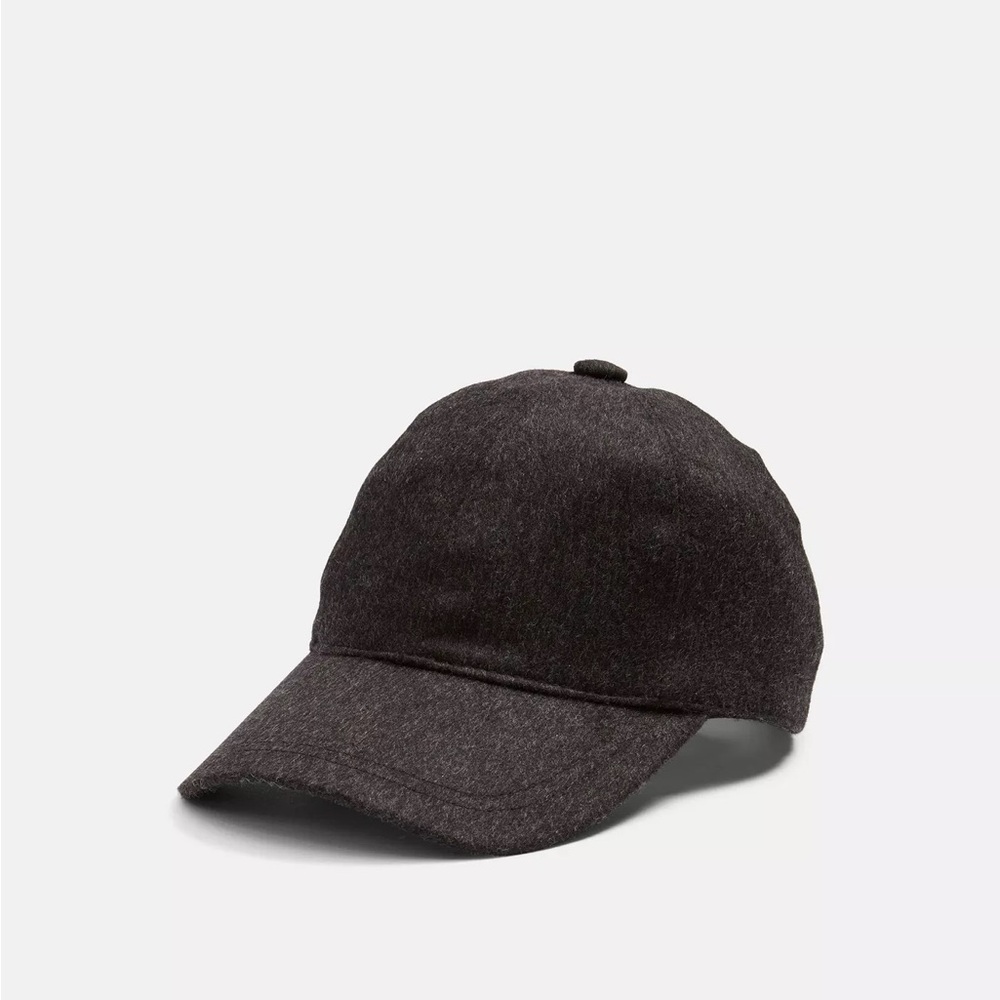 Vince Cashmere and Leather Baseball Cap